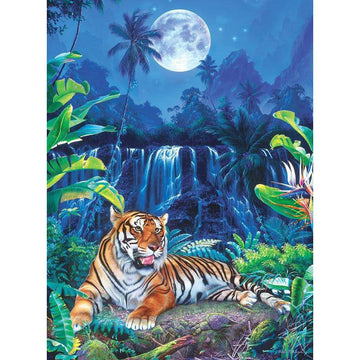 Diamond Paintings - Moonlight Tiger Mountain Waterfall