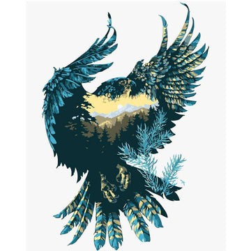 Paint by Numbers Kit - Nature Represented In An Eagle