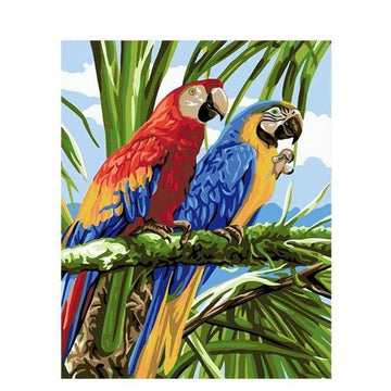 Paint by Numbers Kit - Parrots