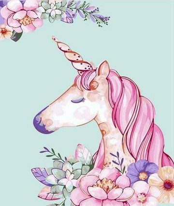 Paint by Numbers Kit - Pink Unicorn