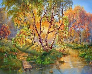 Paint by Numbers Kit - Pontoon beside the River