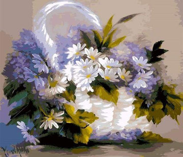 Paint by Numbers Kit - Pretty Flower Basket