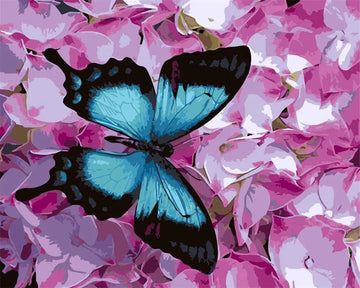 Paint by Numbers Kit - Purple Flower and Butterfly