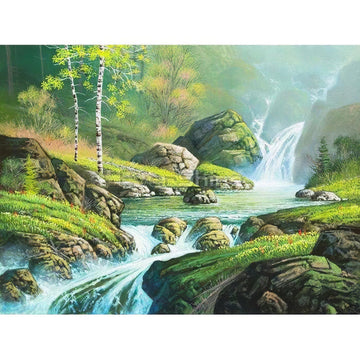 Diamond Paintings - Rocky Waterfall