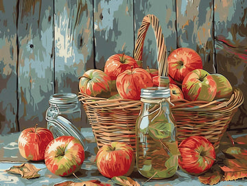 Paint by Numbers Kit - Rustic Apple Basket