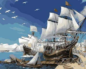 Paint by Numbers Kit - Sailing ships