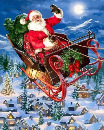 Paint by Numbers Kit - Santa Claus Flying