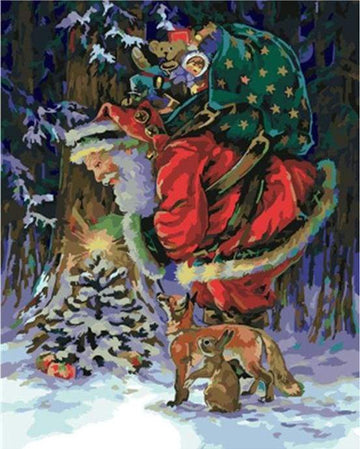 Paint by Numbers Kit - Santa Claus carrying Gifts