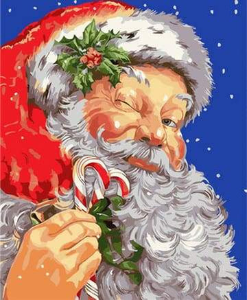 Paint by Numbers Kit - Santa Claus wink