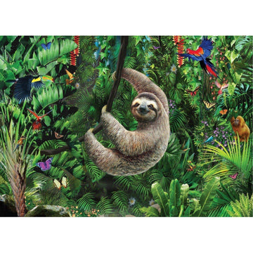 Diamond Paintings - Sloth Tropical Rain Forest Leaves