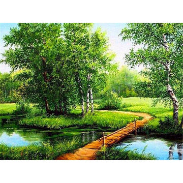 Diamond Paintings - Small Bridge Over Canal
