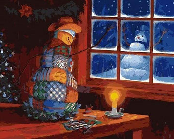 Paint by Numbers Kit - Snowman at the Window