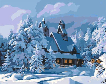 Paint by Numbers Kit - Snowy House