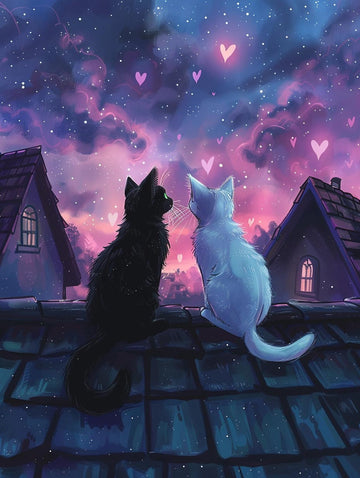 Paint by Numbers Kit - Starlit Hearts