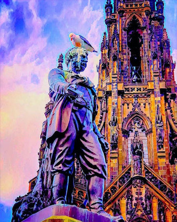 Paint by Numbers Kit - Statue in Edinburgh