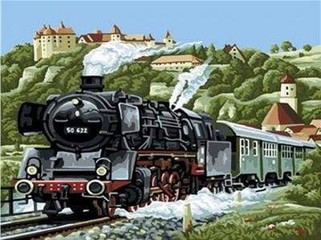 Paint by Numbers Kit - Steam locomotive