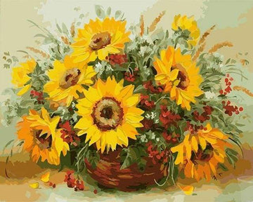 Paint by Numbers Kit - Sunflowers and Flowers