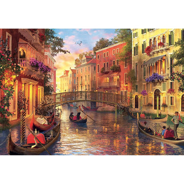Diamond Paintings - Sunset Venice City Bridge