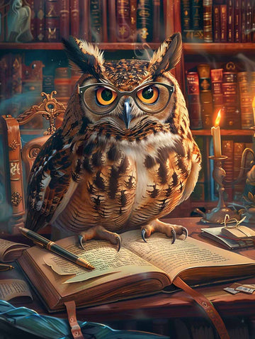 Paint by Numbers Kit - The Scholar Owl