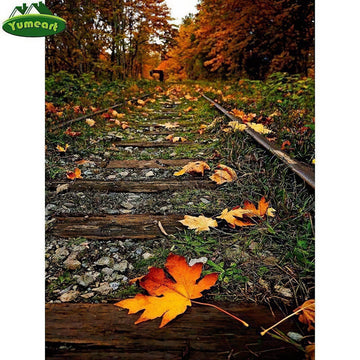 Diamond Paintings - Train Line Across Old Forest