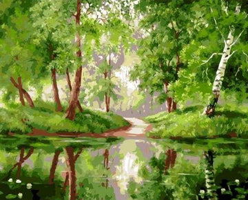 Paint by Numbers Kit - Trees and Pond