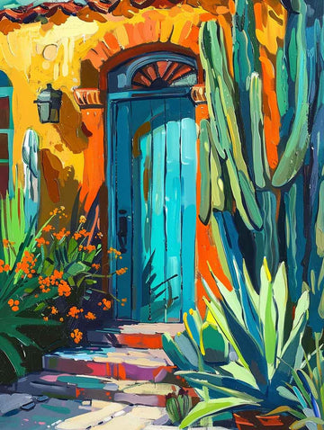 Paint by Numbers Kit - Turquoise Door Radiance