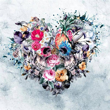 Diamond Paintings - Two Skulls In The Heart