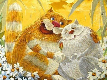 Paint by Numbers Kit - Two lovers Cats