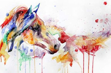 Paint by Numbers Kit - Watercolor Horse