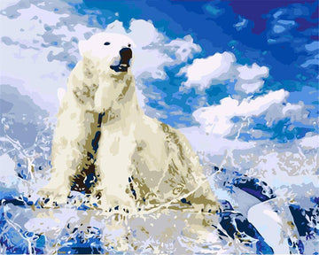 Paint by Numbers Kit - White Sky and Bear