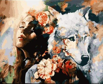 Paint by Numbers Kit - Wolf Sensuality