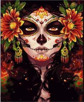 Paint by Numbers Kit - Woman Face and Flowers