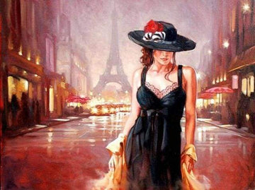 Paint by Numbers Kit - Woman on the streets of Paris