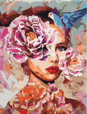 Paint by Numbers Kit - Woman with Roses