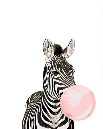 Paint by Numbers Kit - Zebra Bubbling
