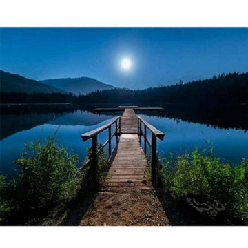 Paint by Numbers Kit - A Bridge In Front Of The Moon