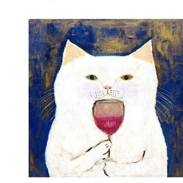 Paint by Numbers Kit - A Cat With A Glass Of Wine
