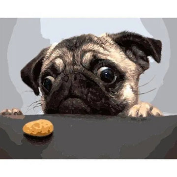Paint by Numbers Kit - A Dog Want To Eat A Chips