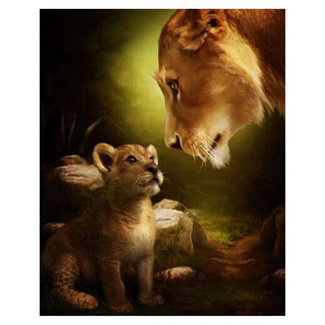 Paint by Numbers Kit - A Lion Family