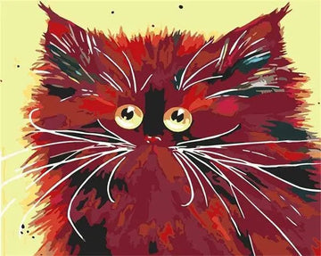 Paint by Numbers Kit - A Red Face Cat