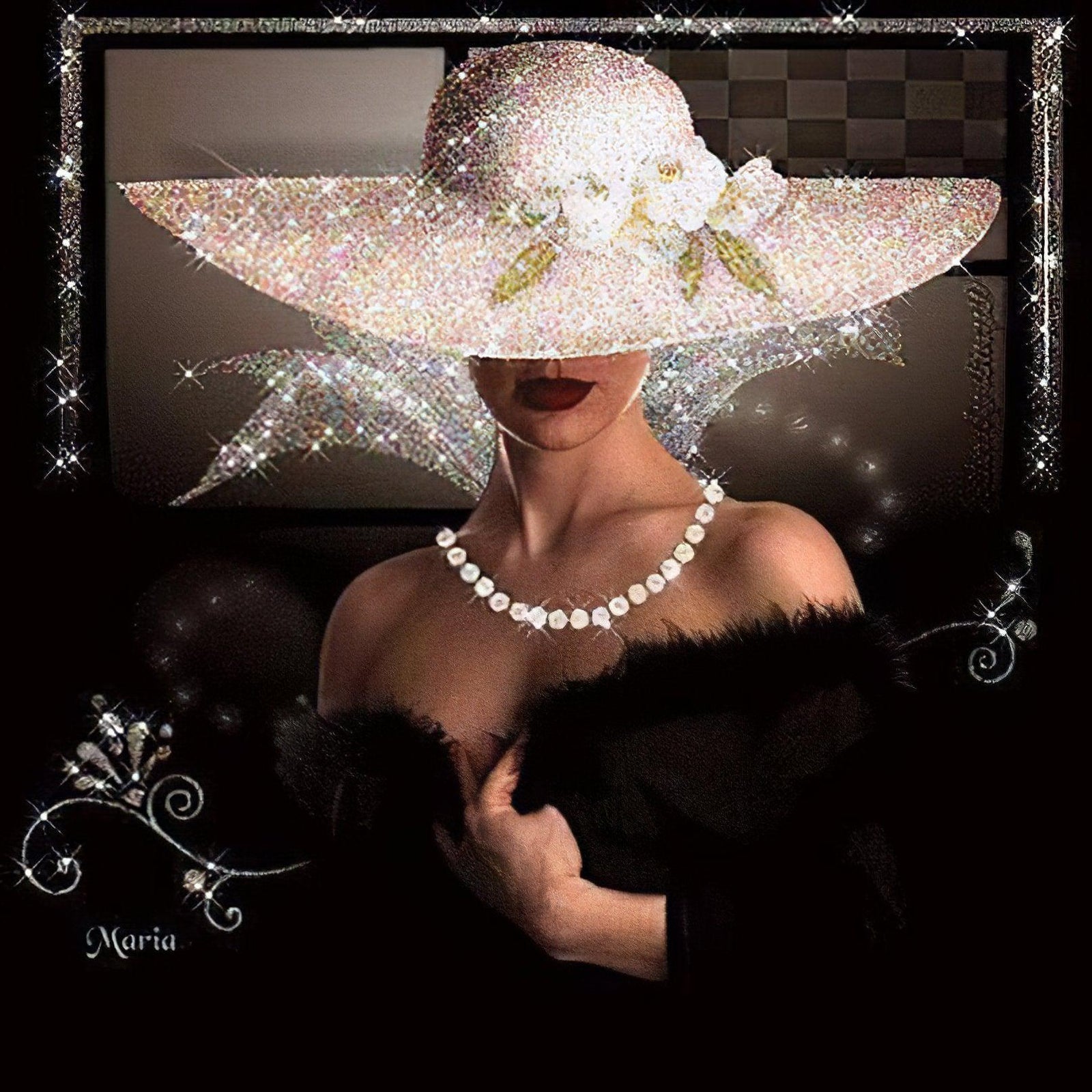 Diamond Paintings - A Sexy Woman With Her Hat