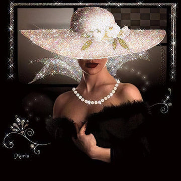 Diamond Paintings - A Sexy Woman With Her Hat