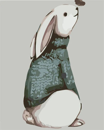 Paint by Numbers Kit - A Shirt Wearing Rabbit