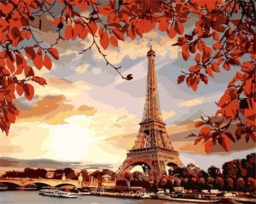 Paint by Numbers Kit - A Wonderful Evening Eiffel Tower