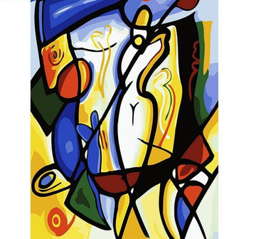 Paint by Numbers Kit - Abstract Golf Painting