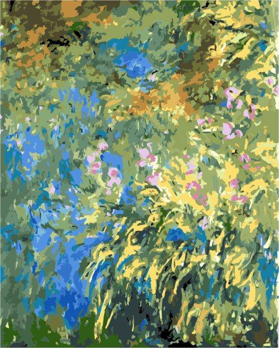 Paint by Numbers Kit - Abstract Green Scenery