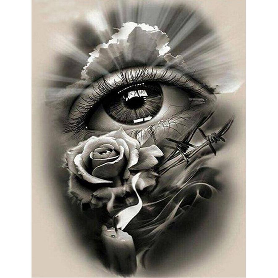 Diamond Paintings - Abstract Roses Eyes