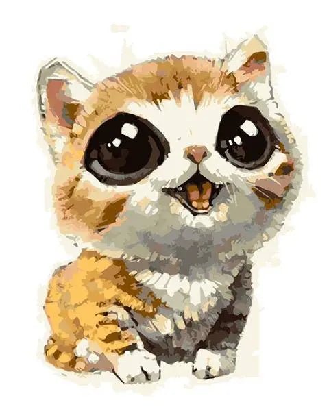 Paint by Numbers Kit - Adorable Small Cat