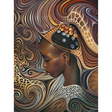 Diamond Paintings - African Woman In Mosaic