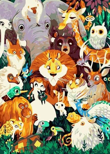 Paint by Numbers Kit - All the Animals